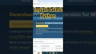 Install latest python #shortsfeed #trending #python #coding #viralvideo