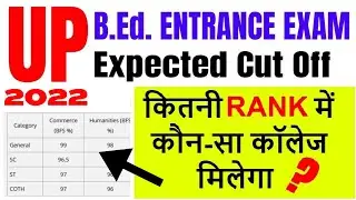 UP B.ed cut off 2022 , up bed 2022 cut off expected