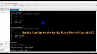 Enable Autofind on Service Board Port of Huawei OLT | Technical Hakim