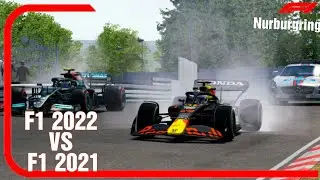 F1 2022 Car VS F1 2021 Car At Nurburgring Nordschleife Assetto Corsa Mods