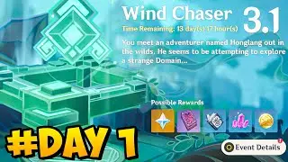 DAY 1 Wind Chaser Event Genshin Impact 3.1