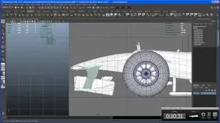 Modeling tutorial in Maya - RB6 F1 car - 05 simple parts 01