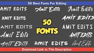 50 Best Fonts | Best Font for Pixellab and PicsArt | Top 50 Fonts | Additional Font