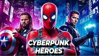 Avengers but Cyberpunk Heroes 🔥 All Characters (Marvel & DC)