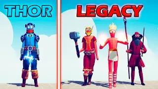 THOR TEAM vs LEGACY TEAM - Totally Accurate Battle Simulator | TABS