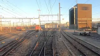 ★ 4K 🇨🇭 Basel - Delémont cab ride [02.2019] Führerstandsmitfahrt