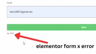 elementor form x error | elementor form email server error