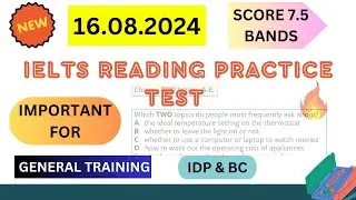 ielts general reading practice test 2024 with answers | 16 aug 2024