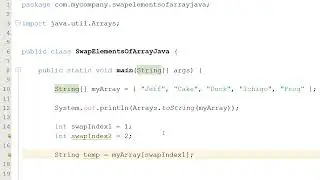 How to Swap 2 Elements of an Array in Java (Simple)