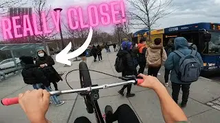 WHEELING THROUGH PEOPLE! (close calls)