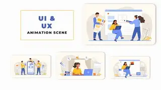 UI And UX Animation Scene After Effects Template