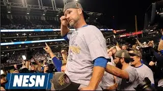 David Ross Carried Off Field After Cubs World Series Win