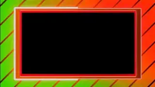 Orange & Green Neon Glowing Border | GLOWING FRAME | Loop Video Abstract Animated Video