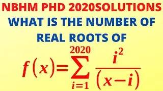 THE NUMBER OF REAL ROOTS OF A POLYNOMIAL OF DEGREE 2019 | NBHM PHD SCHOLARSHIP EXAM 2020 SOLUTIONS