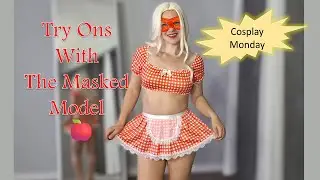 Spicy Cosplay Lingerie Costume 🍎 MIRROR VIEW  🍎TRY ON | MASKED MODEL
