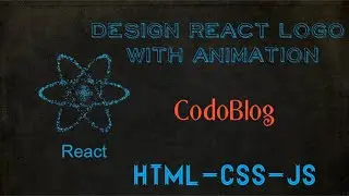 How to design react logo by html-css-javascript || react logo design | react for begginers