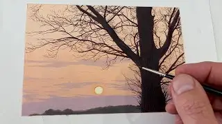 Painting a Realistic Winter Tree