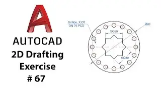 AutoCAD 2D Drafting Exercise # 67 - Basic to Advance in Hindi