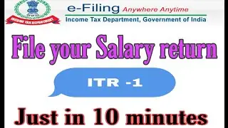 How to file salary ITR latest ll Salary income tax return ll Salary ITR AY 2020-21