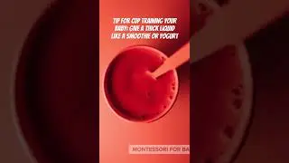 Tip for #montessori cup training & #babyledweaning: offer a thick liquid to make sipping easier.