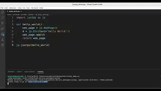 Making a Simple Web App using the JustPy framework