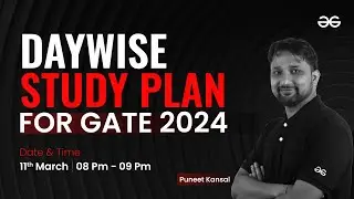 Daywise Study Plan for GATE 2024