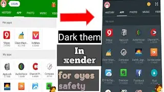 How to enable dark theme in xender | dark theme of xender | dark them for eyes in xender | Nitesh k.