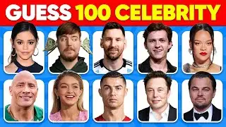 Guess the Celebrity in 3 Seconds | 100 Most Famous People | Daily Quiz