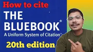 How to do bluebook citation 20th edition? By Jeet Sinha