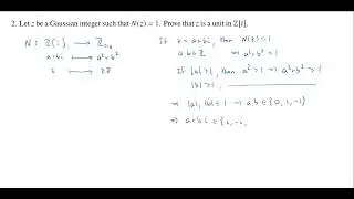 Gaussian Integers with Norm 1 are Units