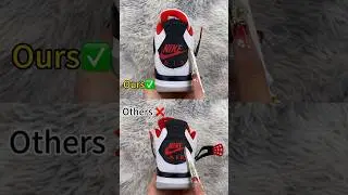 Real Vs Fake Fire Red Jordan 4 #shorts #sneakerhead #viral