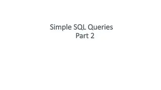 Simple SQL Queries: Part 2 - Logical  & Special Operators