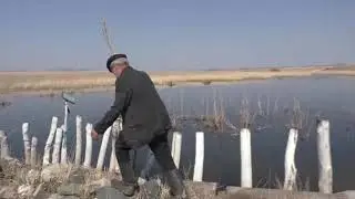 Приехали в Потеряевку на один только день.  Шлюз и Комагориха   (лагерный) пруд.  20. 04. 2020