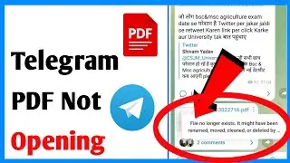 Telegram PDF File Not Opening | How To Open PDF File In Telegram