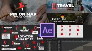 Location Pins and Text After Effects Template