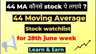 44 MA rising stocks to trade for 28th june week|| 44 MA rising stock scan list|| 44 moving average