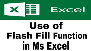 How to use flash fill in Excel || Excel trick || MS Excel || what is the use of Flash fill in Excel