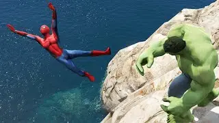 GTA 5 Spiderman vs Hulk Epic Ragdolls vol.3 | Euphoria Physics