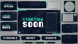FREE! Twitch Overlay pack graphics (Camera border, banners, offline, etc...)