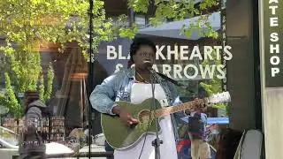 Dina Juana performing at the 2022 ANBC Braddon Busking Festival