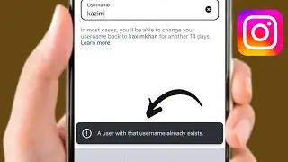 Fixed✔️: A user with that username already exists on Instagram