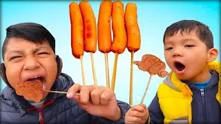 Trò chơi làm máy bay đĩa bay bằng xúc xích nướng ❤ BiBoBen ❤