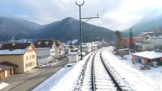 ★ 4K 🇨🇭 Le Locle - La-chaux-de-Fonds - Biel/Bienne cab ride [01.2021] Führerstandsmitfahrt