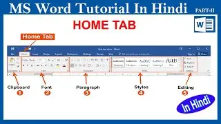 MS Word Home Tab | Microsoft Word Tutorial In Hindi | Part - II | Full Explanation