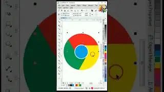 Create a Google Chrome Icon in Coreldraw Easy and Short. | Google Chrome Icon making Video #shorts