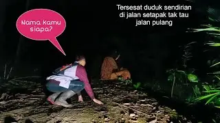 Kukira wanita cantik ternyata mukanya seram😱 duduk sendirian di jalan setapak