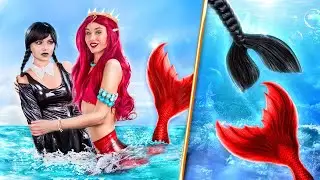 Wednesday Addams Was Adopted by a Mermaid! How to Become a Mermaid!