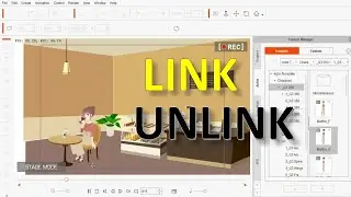 How to attach an object with character | LINK/UNLINK in cartoon animator -4