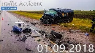 Подборка аварий и дорожных происшествий за 01.09.2018 (ДТП, Аварии, ЧП)