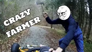 Crazy angry  farmer attacks go-kart kid driver｜Crazy & stupid people